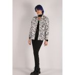 Kadın Oversize Ceket L beyaz-siyah