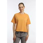 Kadin Oversize Fit Crop Tişört Turuncu
