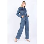 Kadın Oversize Jean Tulum Koyu Mavi