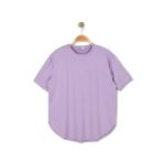 KADIN OVERSIZE SALAŞ TİŞÖRT - KOL VE ETEK UCU DİKİŞSİZ SOFT KUMAŞ
