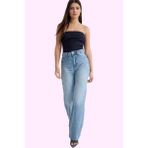 Kadın Pamuklu Denim Geniş Paça Pantolon Günlük Stil Özel Günler Yaz Aylarının Vazgeçilmezi