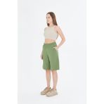 Kadın Pamuklu Kapri Haki 7003-H - S