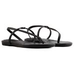 Kadın Parmak Arası Bilekte Küçük Toka Kayışlı Siyah Sandalet XDP057 XV841-00002