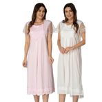 Kadın Pembe Hamile Lohusa Gecelik, 2XL, EFW2052EF-86D0018320166
