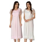 Kadın Pembe Hamile Lohusa Gecelik, L, EFW2052EF-86D0018320179