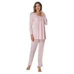 Kadın Pembe Hamile Lohusa Pijama Takımı, S, B7012EF-869BS00017881