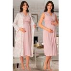 Kadın Pembe Hamile Lohusa Sabahlık Ve Gecelik Takım (Pembe/M)-Effortt8035-19804IGP27168225