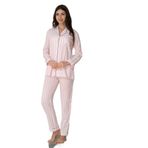 Kadın Pembe Önden Düğmeli Pijama Takımı, M, TYC00207642789-869BST0009578