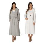 Kadın Pembe Sabahlıklı Hamile Lohusa Gecelik Takım, 2XL, EF3092EF-86D0018319282