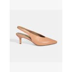 Kadın Pembe Slingback Deri Topuklu Ayakkabı