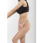 Kadın Pembe Taşlı Love Brezilya Modeli Bikini Altı PEMBE S