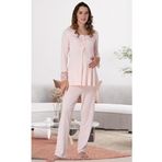 Kadın Pembe Uzun Kollu Hamile Lohusa Pijama Takımı Effort, 2XL, Effortt9042-19804IGP2716953
