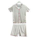 Kadın Pijama Takımı, Kısa Kollu Şortlu Set alaçatı kumaş (pembe çicekli, XXL)
