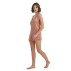 Kadın Pijama Üstü 60380 - Kahverengi