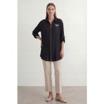 Kadın Pile Detaylı fermuarlı Tunik– 10775GML - BLACK