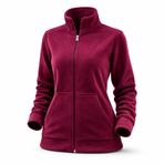 Kadın Polar Kanguru Cepli Fermuarlı – Yumuşak Dokulu, Dik Yaka, Günlük & Outdoor Kullanım, Kışlık Polar Sweatshirt (Bordo, M)