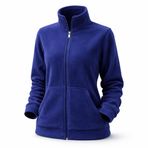 Kadın Polar Kanguru Cepli Fermuarlı – Yumuşak Dokulu, Dik Yaka, Günlük & Outdoor Kullanım, Kışlık Polar Sweatshirt (Lacivert, S)