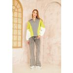 Kadın Polo Yaka Yarasa Lastikli Manşet Kol Salaş Sweatshirt Bluz 3473270 Gri 40