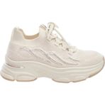 Kadın Premium Triko Taşlı Sneaker Spor Ayakkabı 25Y309 - Bej