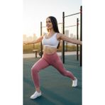 Kadın Pudra Yüksek Bel Spor Tayt - 38