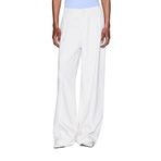 Kadın Rahat Kesim Pileli Geniş Paçalı Denim Ekru Pantolon XW001105 AF14494-U1051