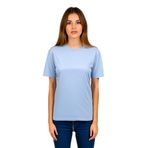 Kadın Regular Fit Basic Tişört –%100 Pamuk Süprem Kumaş, Bisiklet Yaka, Düz Renk (Buz Mavi, M)