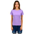 Kadın Regular Fit Basic Tişört –%100 Pamuk Süprem Kumaş, Bisiklet Yaka, Düz Renk (Lila, M)