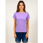 Kadın Regular Fit Basic Tişört –%100 Pamuk Süprem Kumaş, Bisiklet Yaka, Düz Renk (Lila, XL)