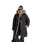 Kadın Regular Fit Çift Taraflı Uzun Şişme Mont (L)