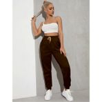 Kadın Regular Fit Ince Eşofman Altı SPR24EAK81 - 2XL - Kahverengi