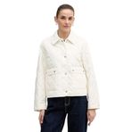 Kadın Regular Fit Su Geçirmez Kapitone Desenli Uzun Kollu Beyaz Ceket WW0WW47998-YA8