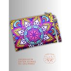Kadın Renkli Clutch Çanta Portföy Çiçek Mandala Desenli - Çok Renkli