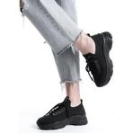 Kadın Rocco Siyah Triko Taşlı Spor Ayakkabı & Sneaker