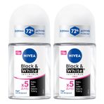 Kadın Roll-on Deodorant Black&White Invisible Clear 25ml, 72 Saat Anti-perspirant Ter Koruması