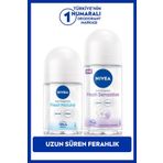 Kadın Roll-on Deodorant Fresh Sensation 50ml Mini Roll-on Fresh Natural 25ml, Gün Boyu Ferahlık