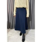 Kadın Scuba Kumaş Puf Kloş Tesettür ve Günlük Etek BOY:94-95CM - Lacivert - XL