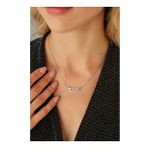 Kadın Serenitàperla Çelik Model Gümüş Kaplama Su Yolu Gerdanlık Zincirli Çoklu Yaprak Figür Kolye