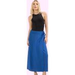 Kadın Şık Sarong Maxi Etek 100 Yün Viskon Dokuma Shally Günlük Hafta Sonu Kaliteli Malzeme - Lacivert - 32