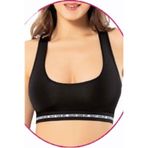 Kadın Sırtı Çapraz İpli Sporcu Büstiyer Enjoy Çıkabilir Pedli Siyah L-XL