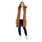 Kadın Şişme Yelek Uzun 5003 BGL-ST01646 TABA S