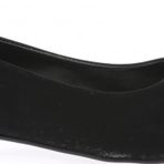 Kadın Sivri Burun Metal Kare Tokalı Babet Siyah Velvet 39132534