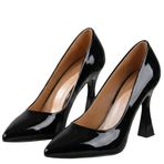 Kadın Sivri Burun Stiletto Topuklu Ayakkabı – 8 cm Siyah, Nude, Beyaz – Klasik Ofis & Abiye Topuklu Ayakkabı, Tam Kalıp (Siyah Rugan, EU Ayakkabı Beden Sistemi, Yetişkin, Kadın, Sayısal, Orta, 38)