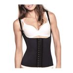 Kadın Siyah Askılı Agraflı Göğüs Altı Şekillendirici Yelek Korse, 2XL, B5060FA-19804IGP271443