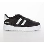 Kadın Siyah Beyaz Şeritli Casual Düz Renk Spor Ayakkabı Yüksek Taban Bağcıklı Klasik Sneaker