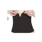 Kadın Siyah Dikişsiz Agraflı Bel Korse Sıkılaştırıcı, Siyah, 3XL