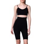 Kadın Siyah Duble Yüksek Bel Soft Pantolon Altı Paçalı Korse, S, TYC00241849108-869SL00019863