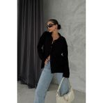 Kadın Siyah Gabardin Pamuklu Kısa Ceket - XL