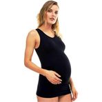 Kadın Siyah Kalın Askılı Soft Kumaş Hamile Atleti, S/M, B5405FA-19804IGP27189244