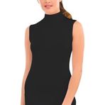 Kadın Siyah Modal Balıkçı Yaka Kolsuz Atlet, S, SL1261IM-89D0018318674