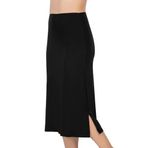 Kadın Siyah Modal Koton Uzun Jupon Kombinezon, L/XL, HW1439MI-89D0018323147